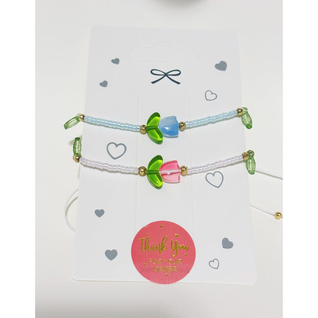Tulip & Pearl bracelets 🌸✨